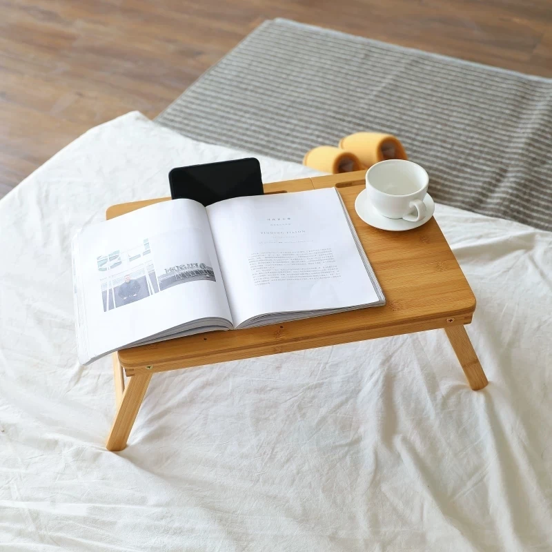 Multifunctional Bamboo Laptop Desk /Table Stand Breakfast Serving Bed Tray