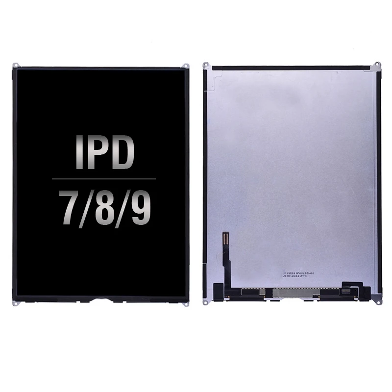 Side-by-side comparison of iPad Mini 6 original screen and high-tier aftermarket assembly under color checker chart
