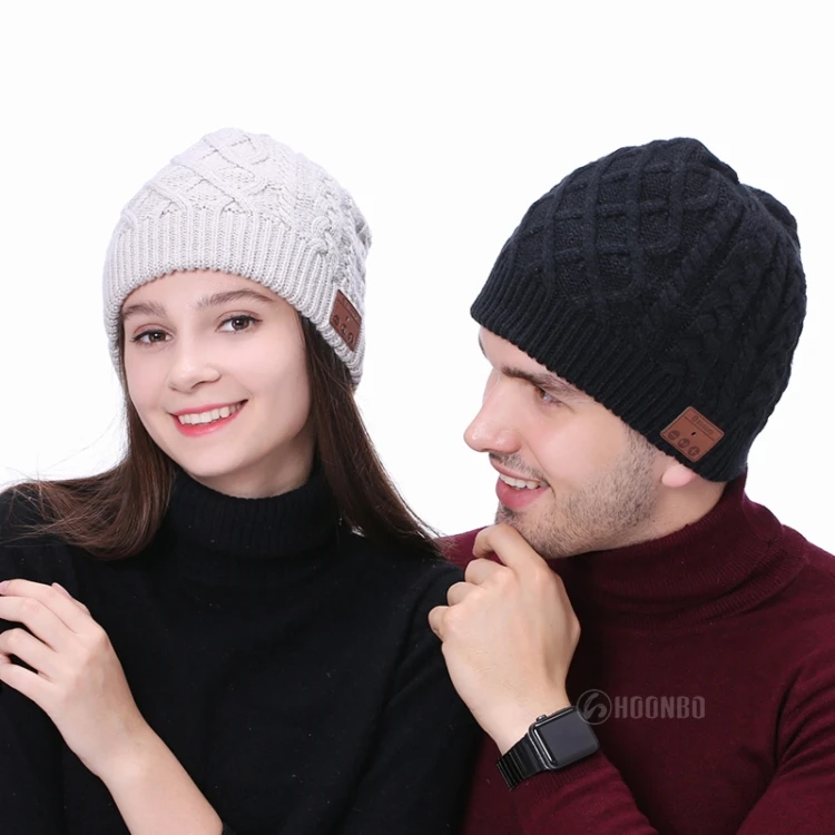 Good Headphone Beanie Hat Running Universal Headset Beanie Music Hat with Mic