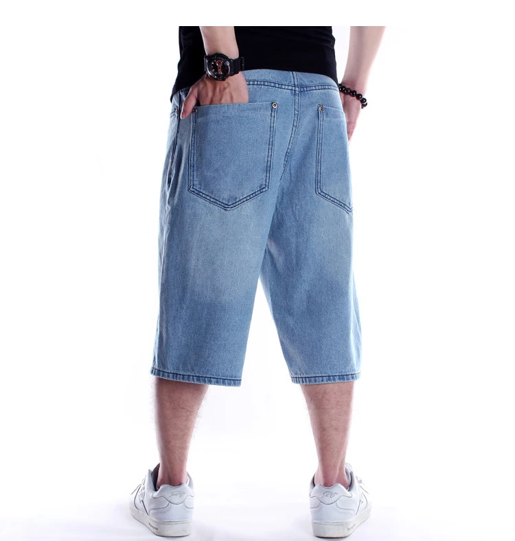 High Quality Baggy Jeans Shorts Men Hip 
