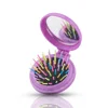High Quality Massage Comb Round Travel Hair brush comb With Mirror