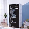 5 layers ABS material flower printing plastic stackable storage drawers cabinet