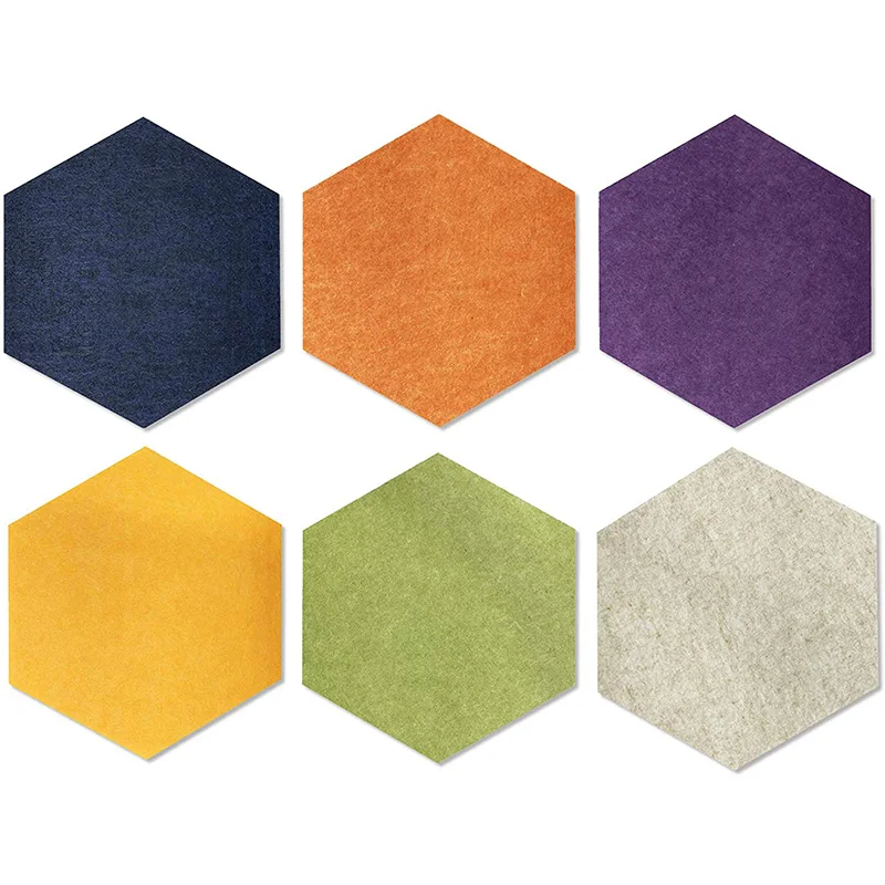 
2020 Art Acustic Panel Absorber Board 3d Wall Felt Soundproof Decorative Hexagon Pet Polyester Fiber Acoustic Panels For Office 