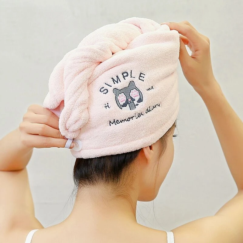 批发头巾超细纤维头发干燥毛巾温泉头发包裹毛巾