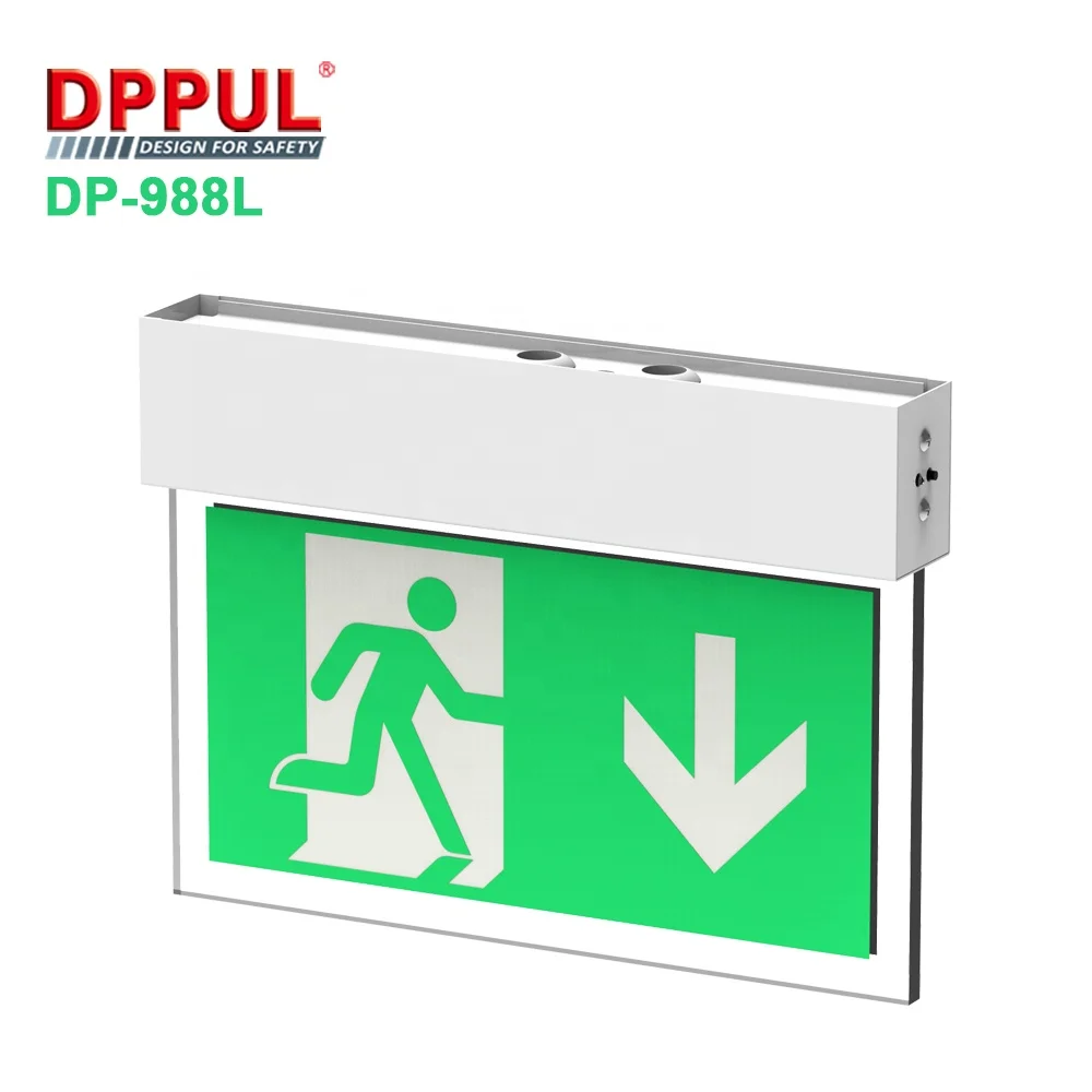 DPPUL manufacture industrial LED Emergency Exit Sign Light with battery