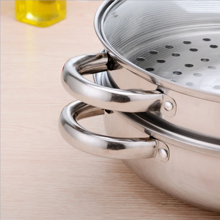 Capsuled Bottom Stainless Steel Siopao Steamer Three Layers Steamer Pot