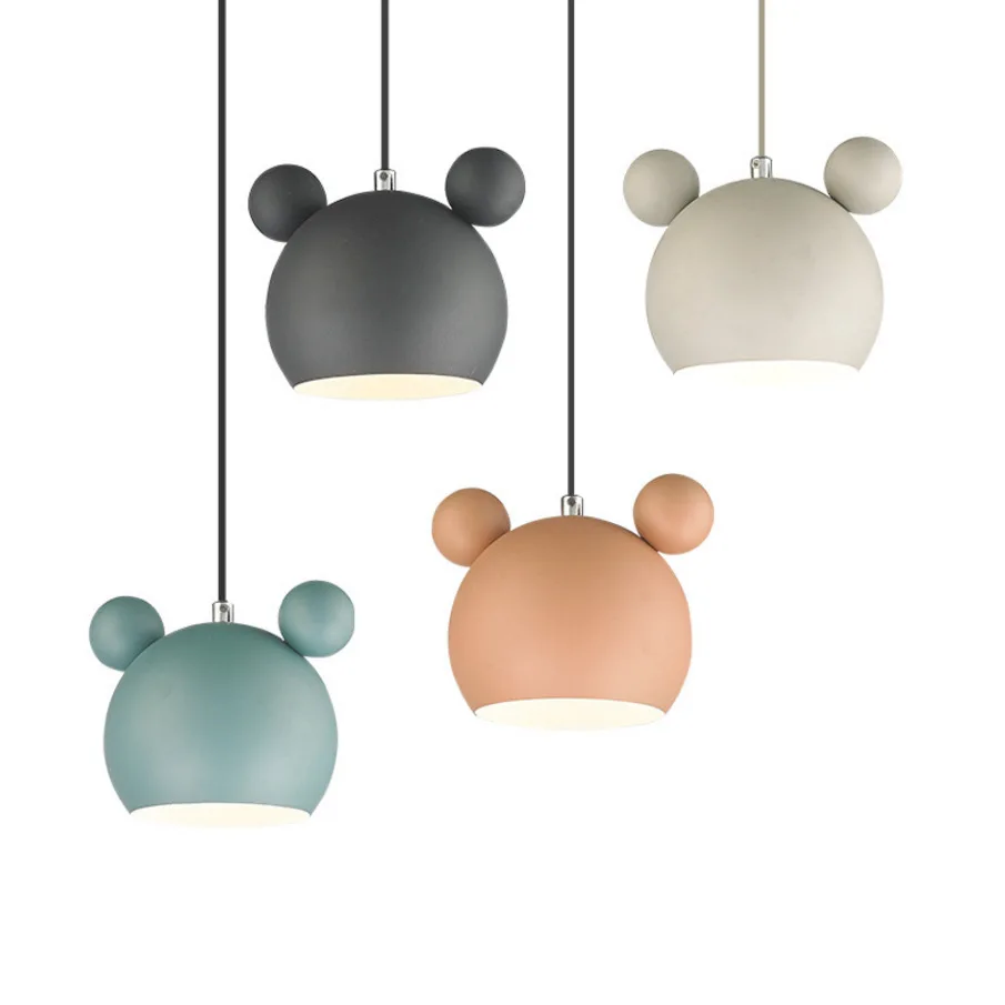 single head and E27 bulb source Nordic modern simple cartoon creative individual children's room pendant lights