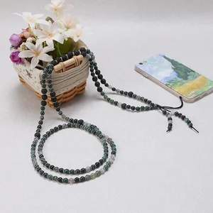 Hot sale custom mobile bead strap for phone case quality phone chain necklace beads phone strap