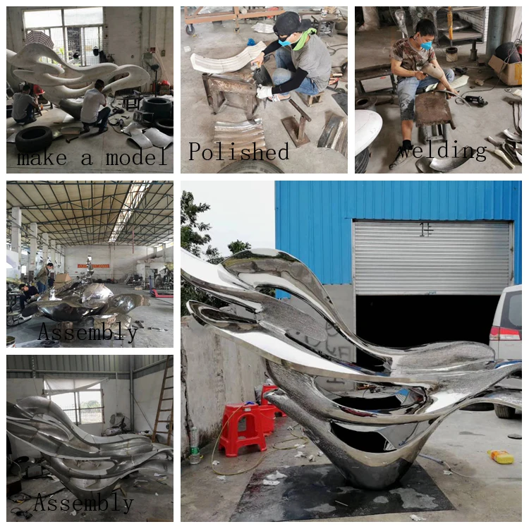 stainless steel cobblestone  sculpture