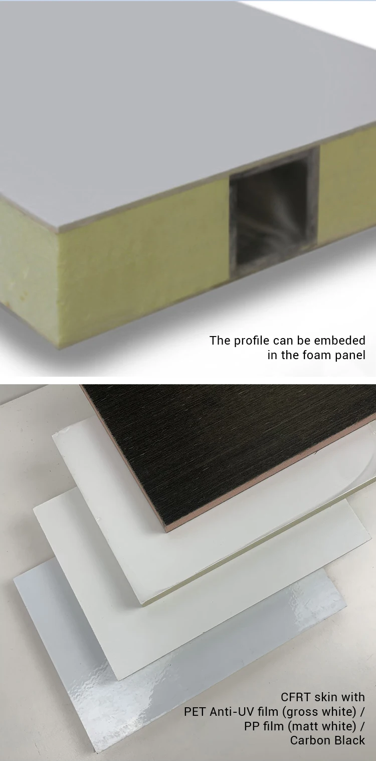 High Density Frp/grp Xps Foam Fiberglass Composite Sandwich Panel For