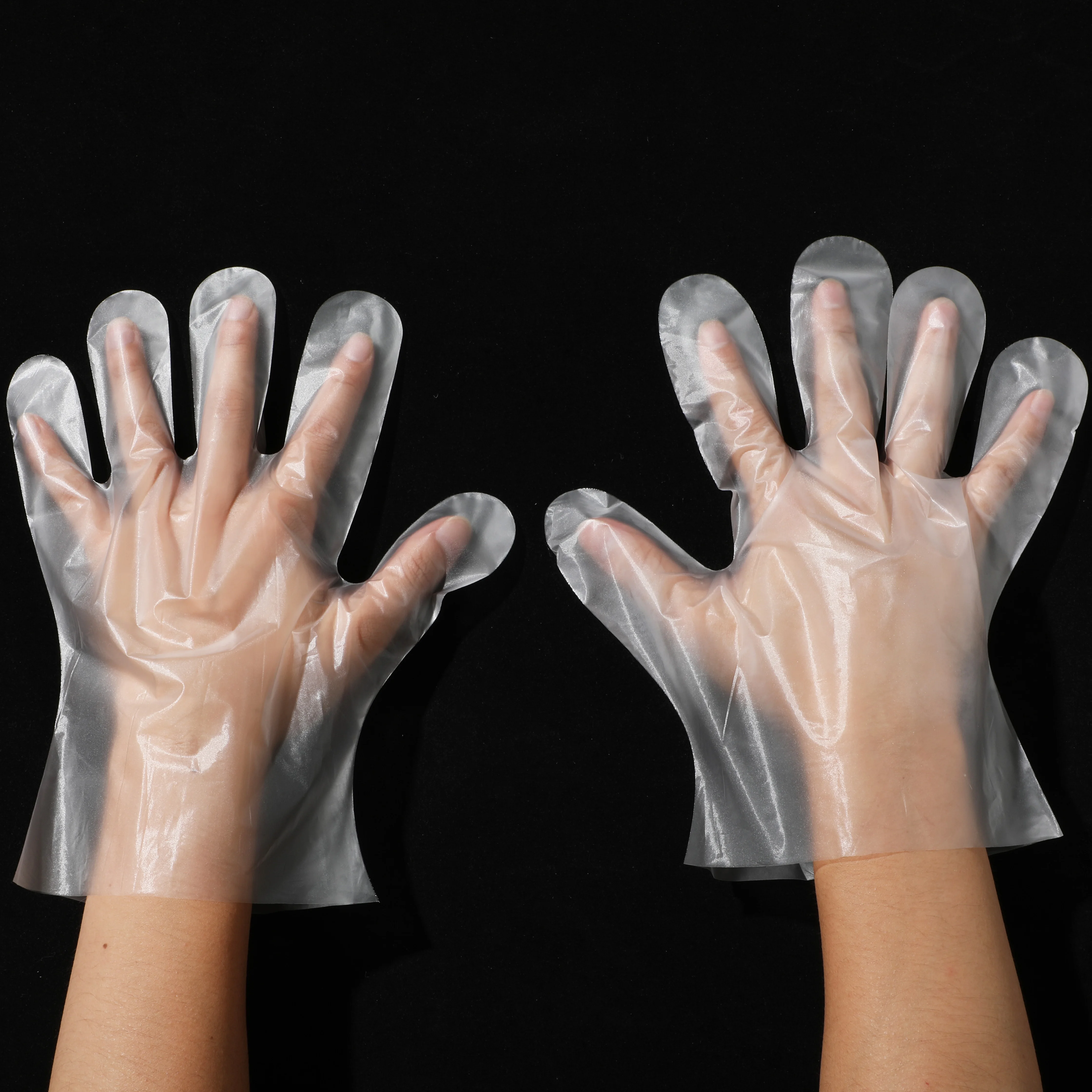 pe plastic gloves transparent tpe cpe disposable gloves