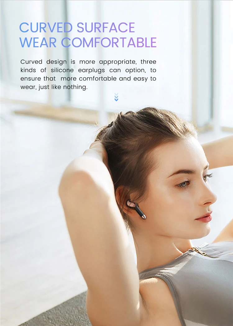 2020 新款迷你触摸屏耳机led电池显示蓝牙耳机ipx4 防水无线耳塞耳机