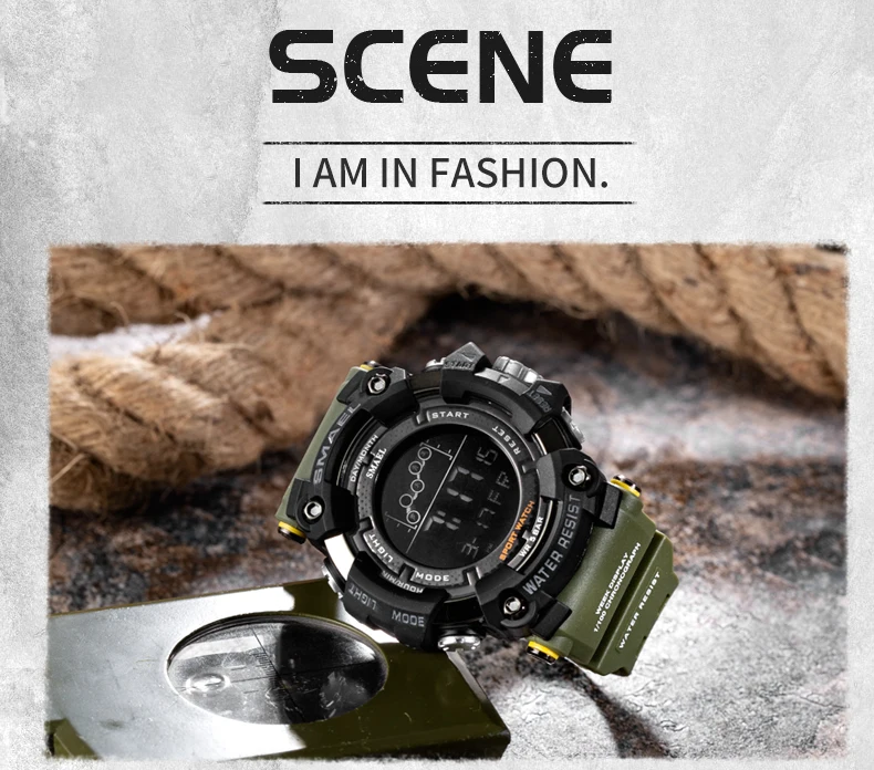 SMAEL Free Shipping Men Digital Watches Army Camouflage Military Sport Waterproof Casual Relogio Masculino