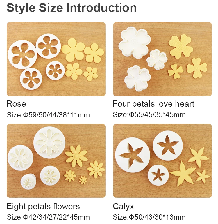  fondant cake decorating tools set