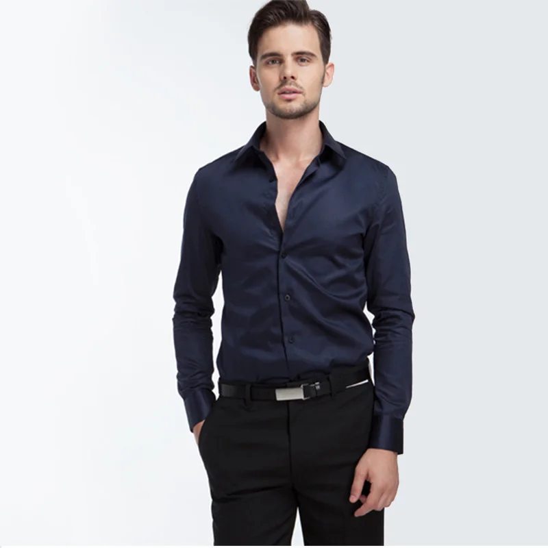 black shirt formal mens