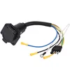 6-24V 4 to 7 Way Trailer Flat Adapter Socket Plug Converter Wire Connector for Caravan Towbar