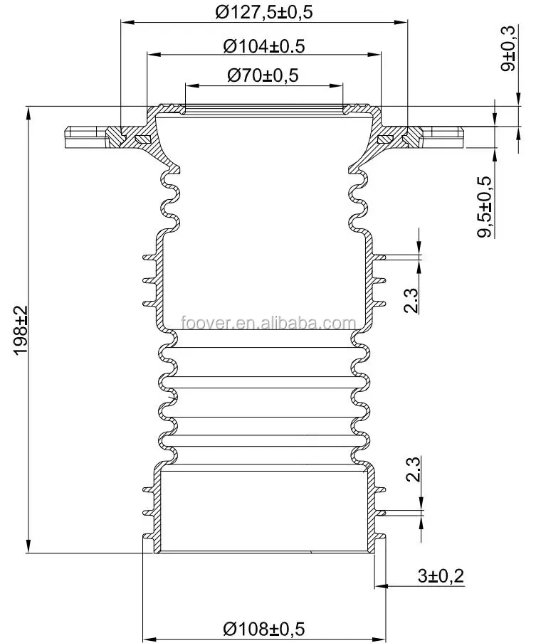 Extended Flexible Toilet Flange Toilet Seal For 4 Inch 110mm Waste Pipe