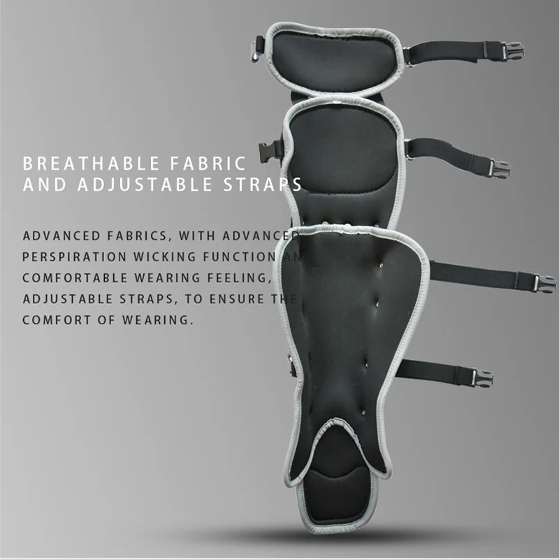 Qlaen Oem Custom Baseball Catchers Set Professional Shin Guard Foot Guard Long Leg Protection