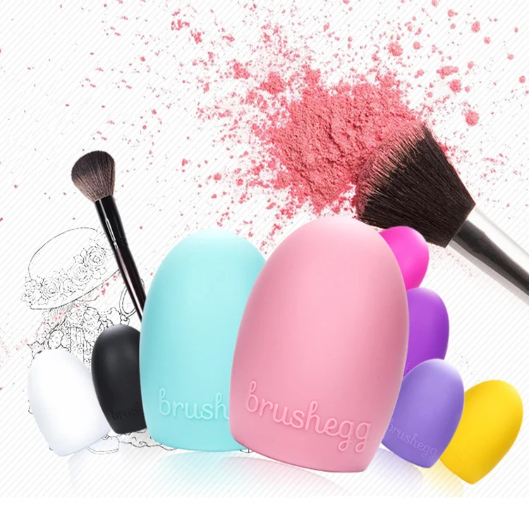Face Egg Shaped Brush Facial Silicone Brush Egg And Egg Hair Brush