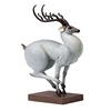 High Quality 35*26*11 cm original purple running deer molds 3d animal artware indoor bronze sculpture