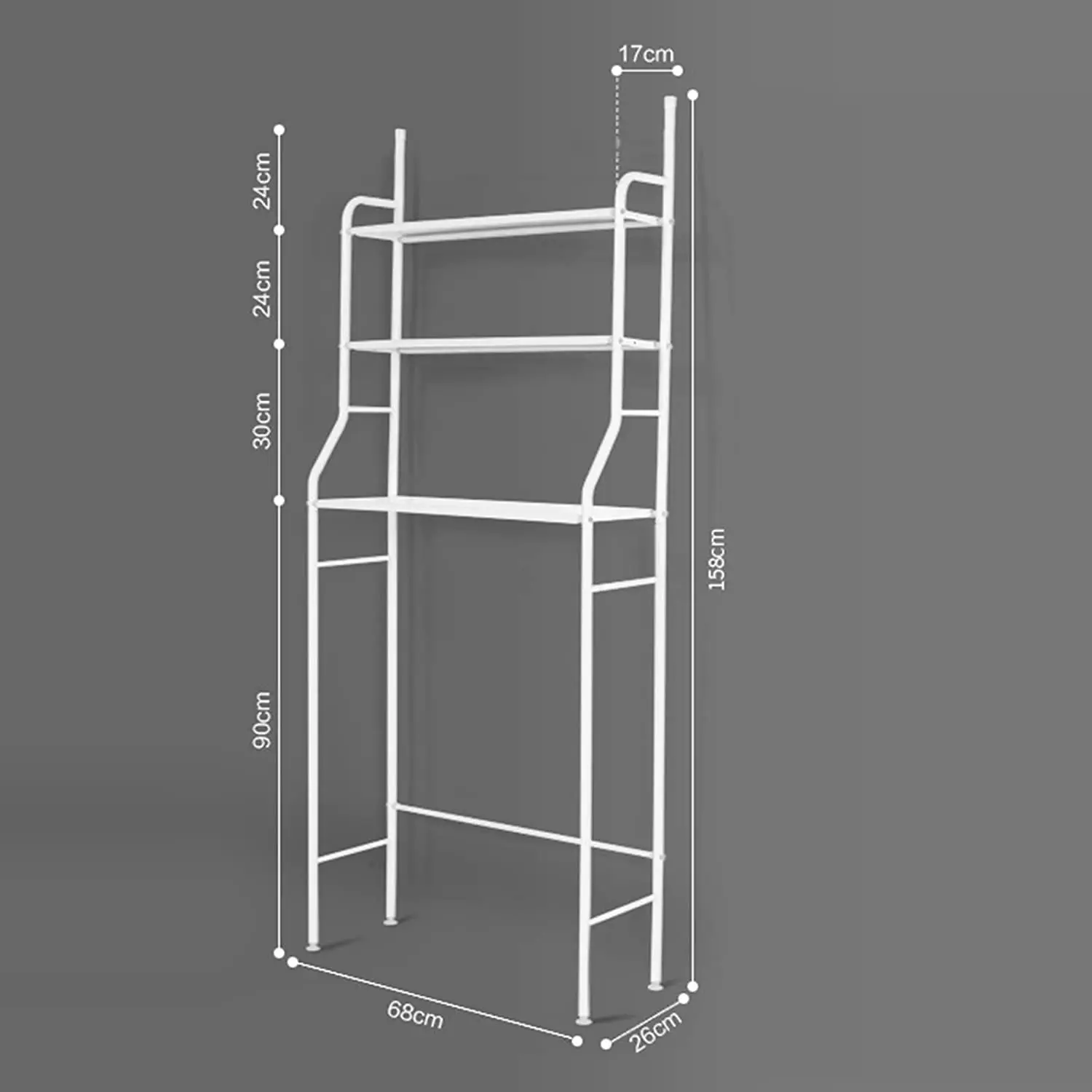 3-Tier Laundry Room Shelf Over Washing Machine Storage Utility Rack ... Shelf above washing machine