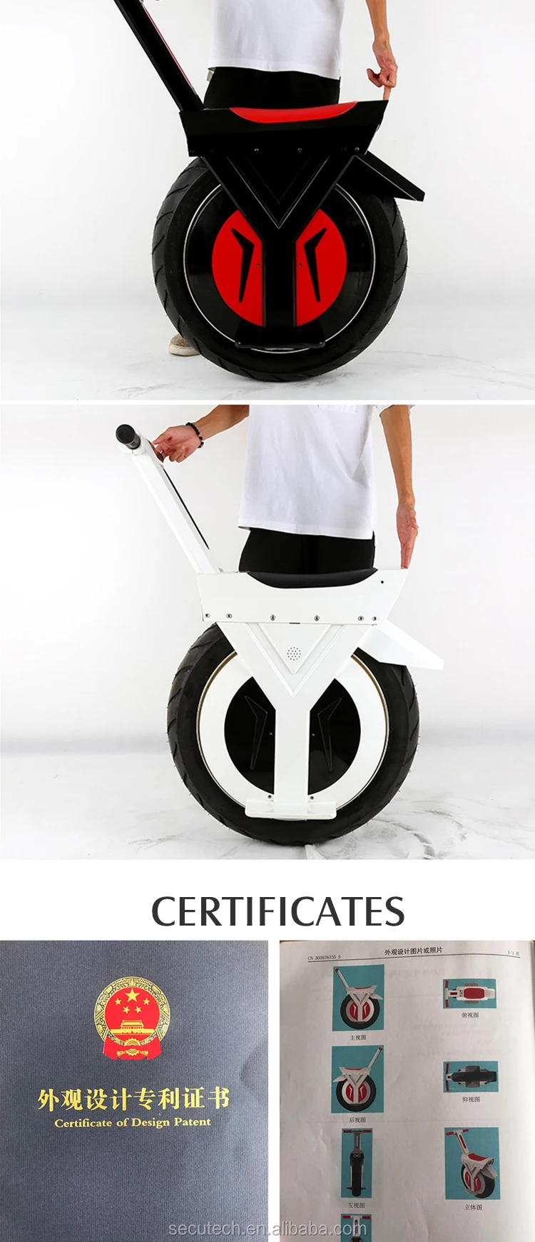 One 1 Wheel Gyro Smart E Scooter Balance 60v Lithium Unicycle Adult