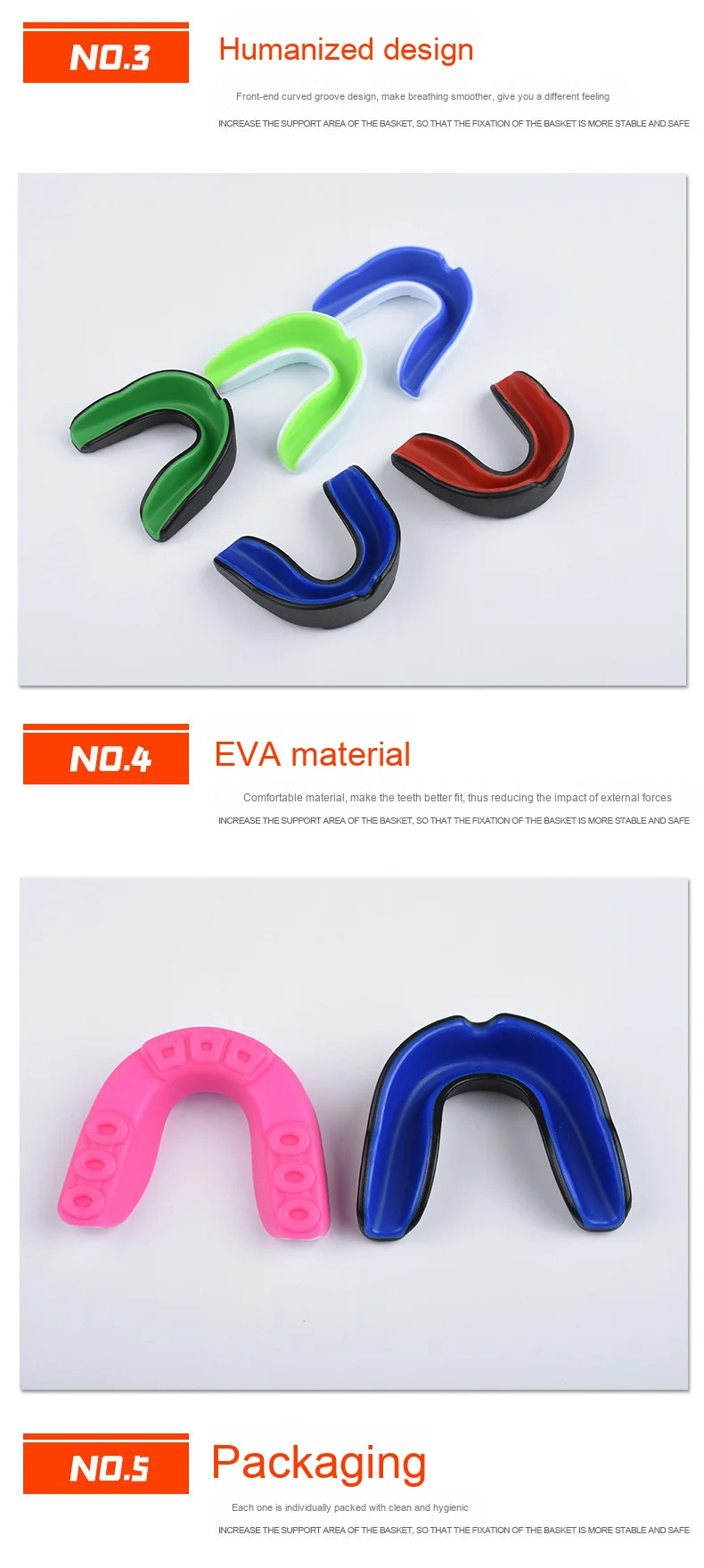Two-Color Safety Teeth Protector Mouthguard Contact Sports Gear for Boxing MMA Football Basketball Muay Taekwondo Other Sports