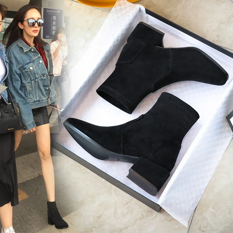 Botas de ante de tobillo de primavera para mujer comprar a buen precio —  entrega gratuita, reseñas reales con fotos — Joom