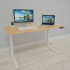 Bamboo Curved Ec- friendly Adjustable Standing Stand Up Table Sit Stand Office Computer Desk