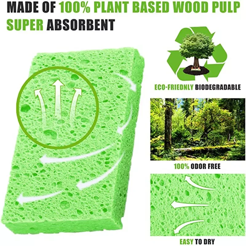 Multicolor Compressed Cellulose Sponge Eco Friendly Biodegradable