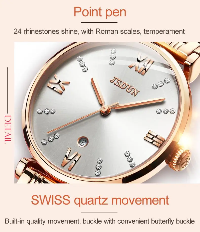 Women Watch movement Automatic Mechanical WristWatch Fashion Water Resistant Steel Strap Hand Watch For Women In Wholesale