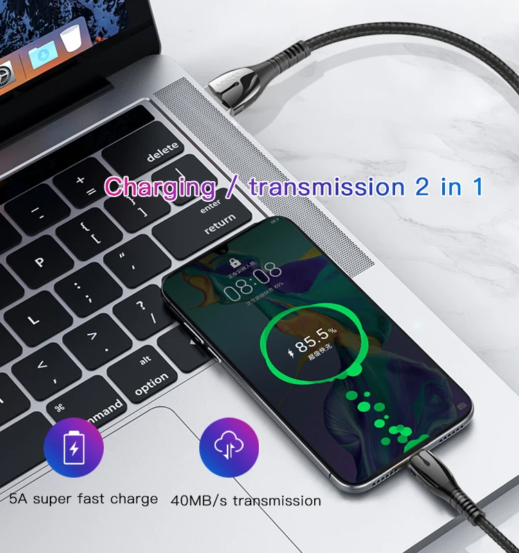 Fast Charger Usb To Type C Cable Line China Manufacturer 5A Usb Charging Data Cable