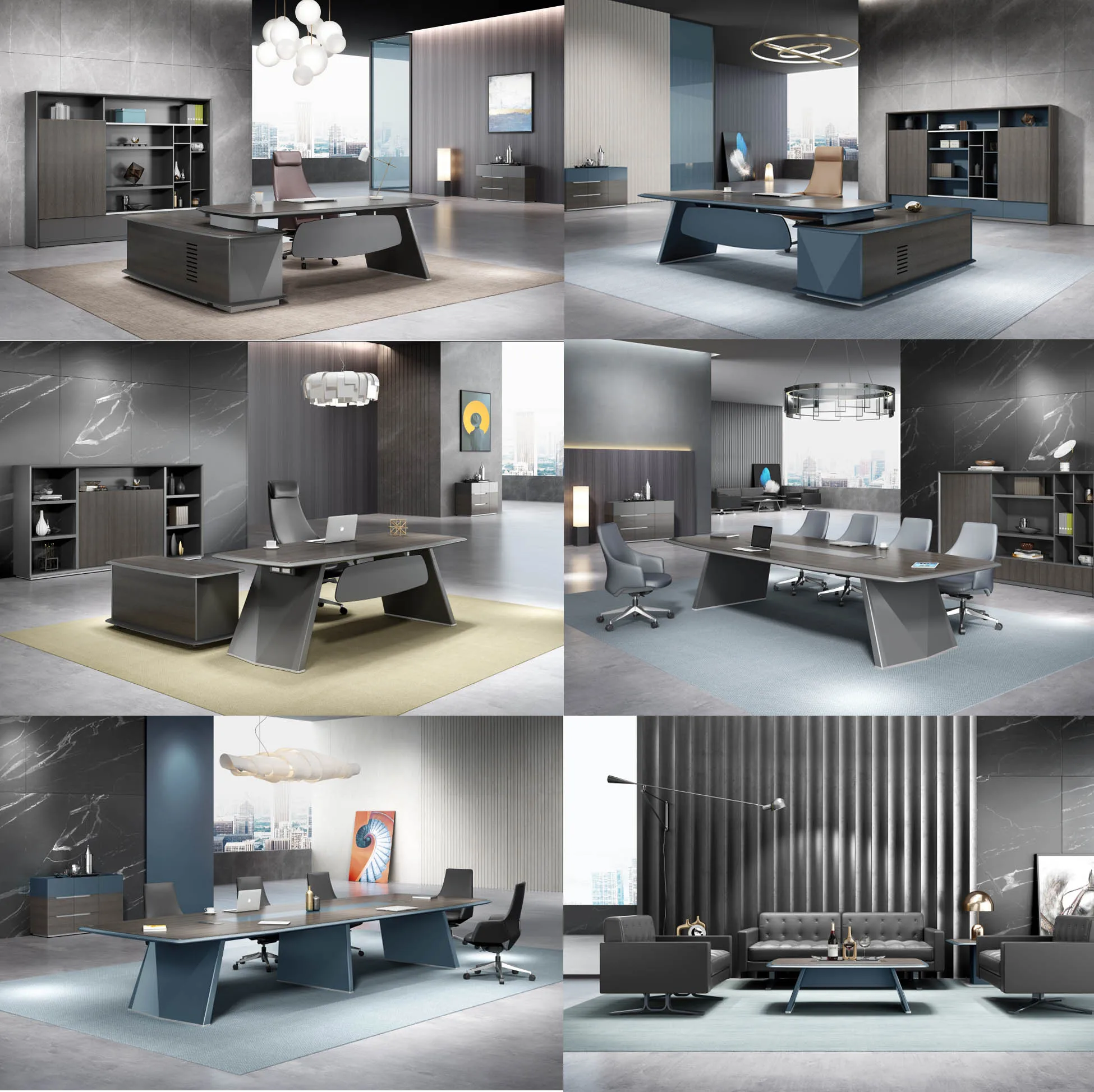 Modern Luxury Design Boss Office Furniture Factory Large Office Table