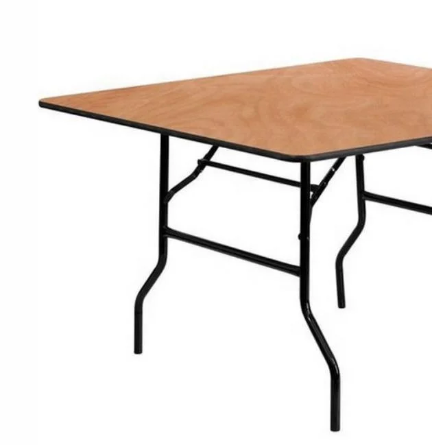 Modern Square Wooden Panel Folding Dining Table Indoor Outdoor Portable Banquet Table supplier