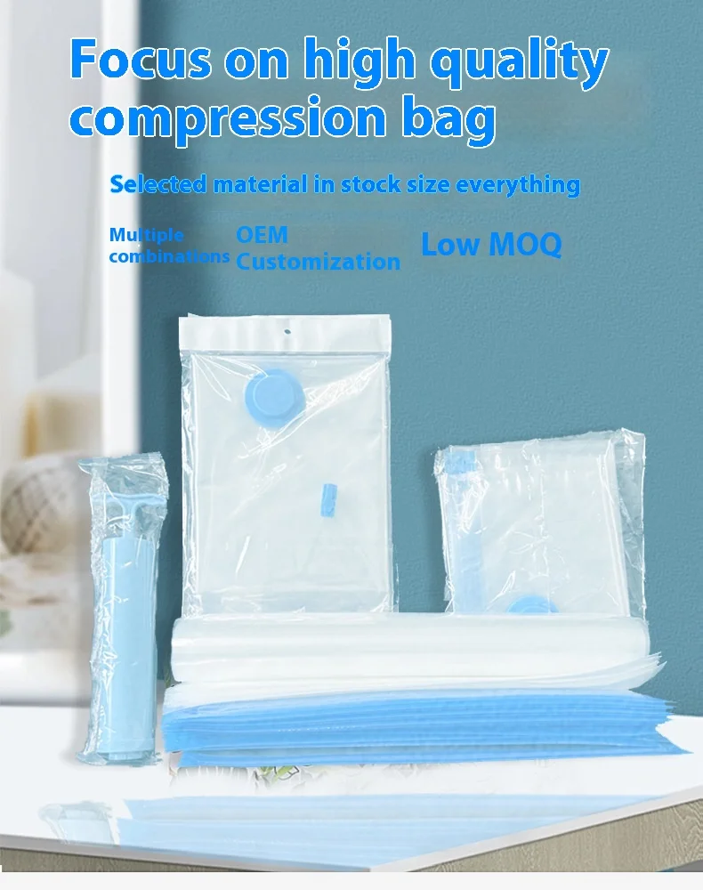 All-Season Foldable Vacuum Storage Bag Dustproof Plastic Cover for Mattress Compression for Year-Round Use