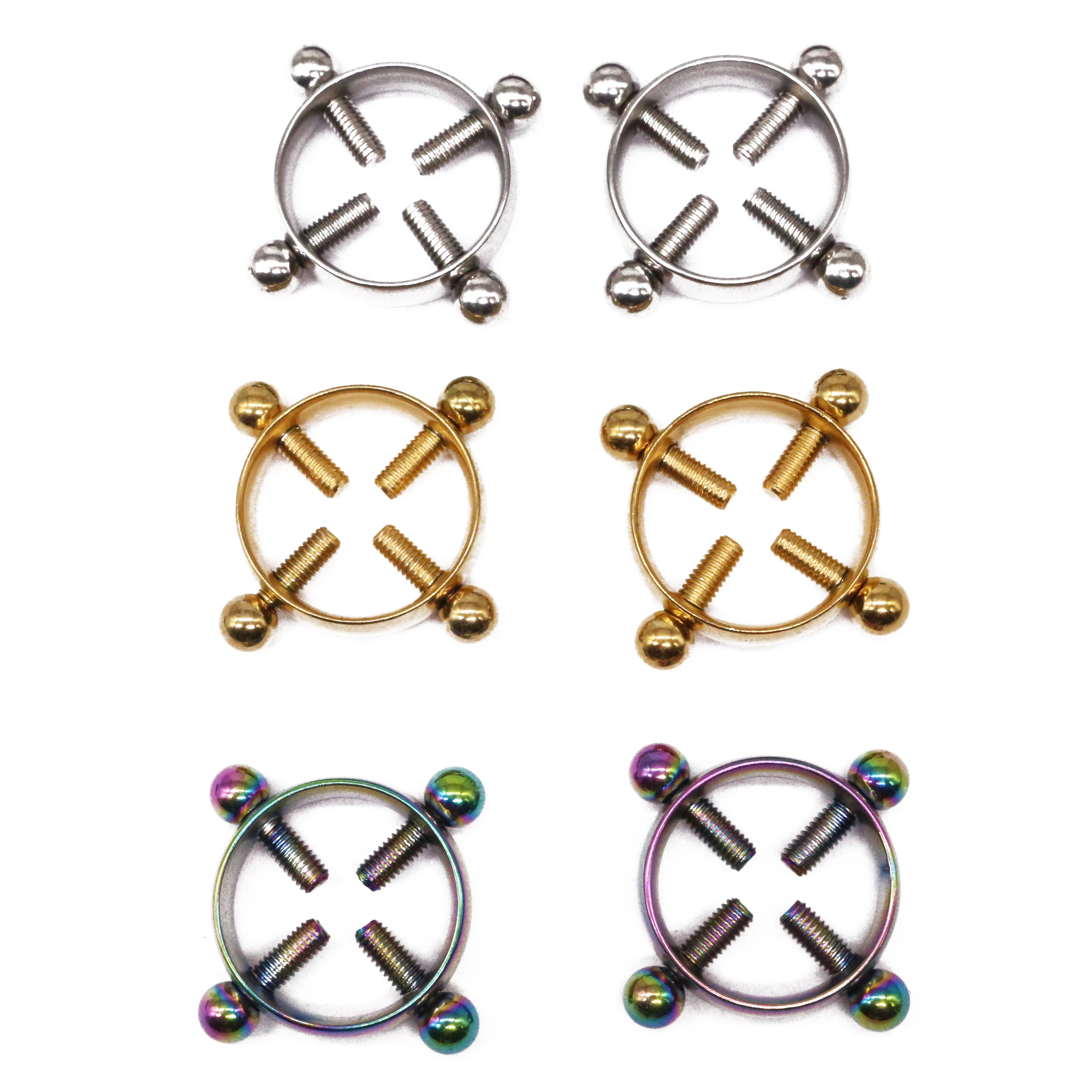 Gaby Adjustable Screw Nipple Ring Non Piercing Jewelry Body Jewelry Faux Nipple Ring Buy