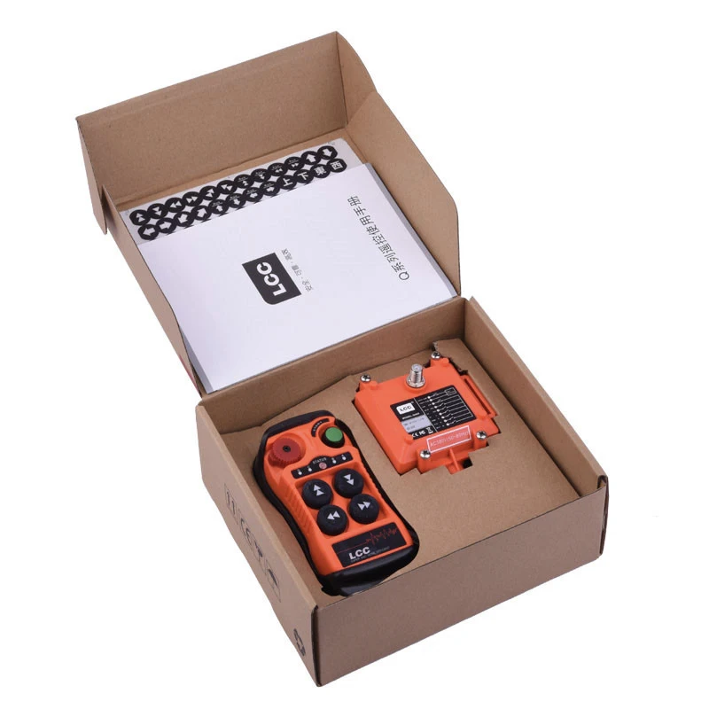 Industrial wireless elevator remote control with 21 buttons, rugged casing, and LED indicators