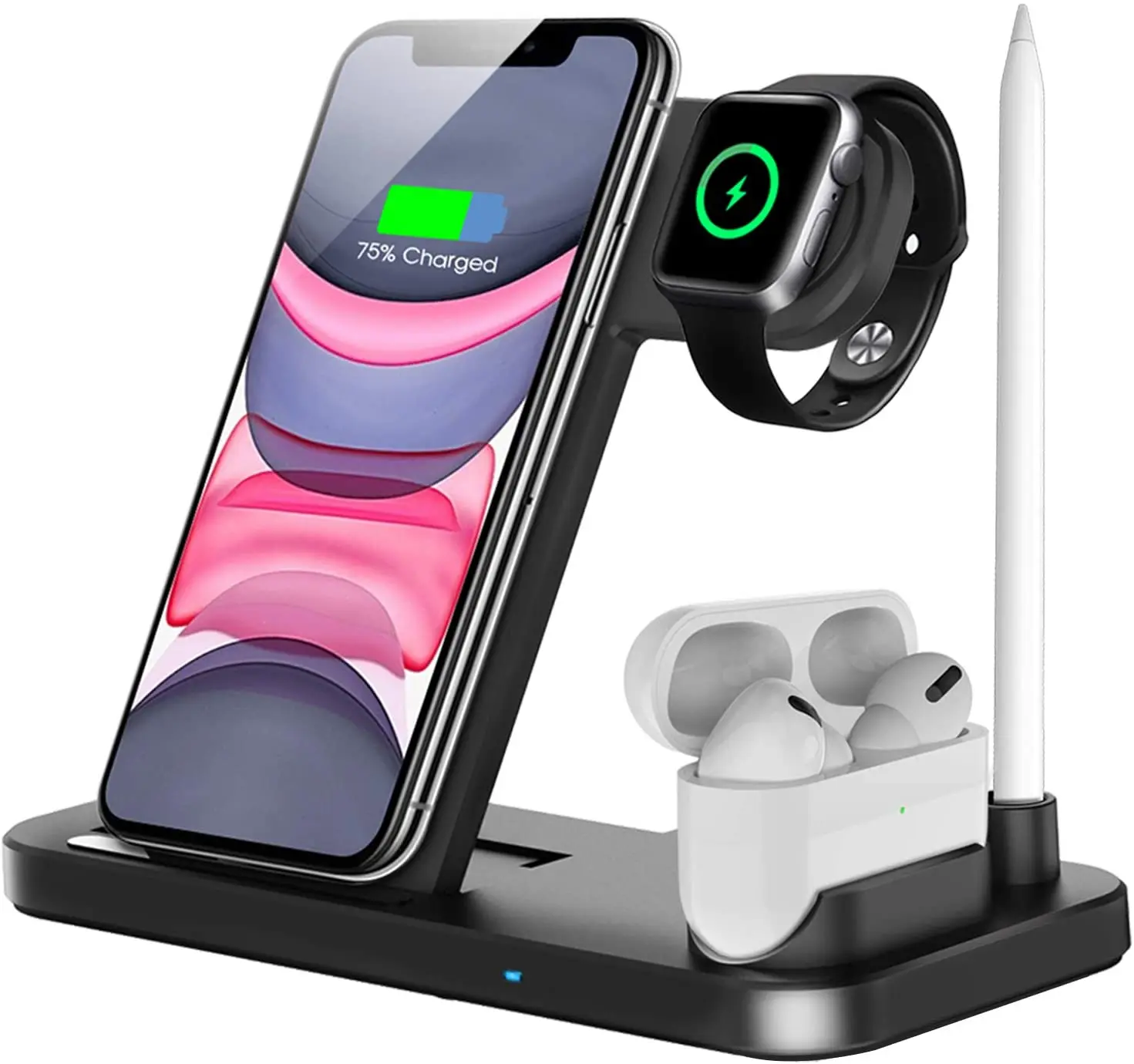

4 in 1 wireless charger,2 Pieces, Black,white