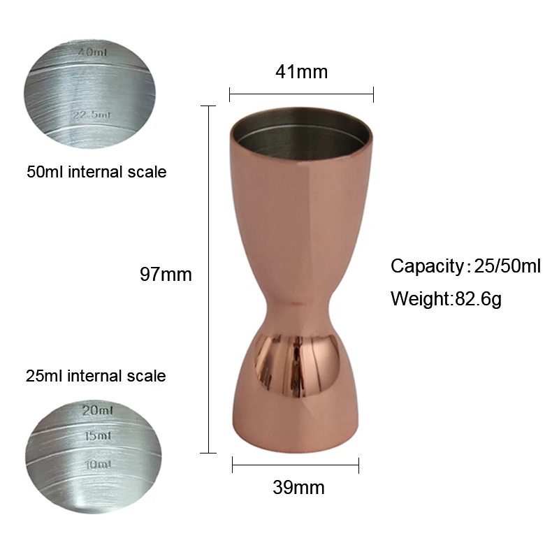 New Stainless Steel 304 Measuring Cup Graduated Ounce Cup Ushaped