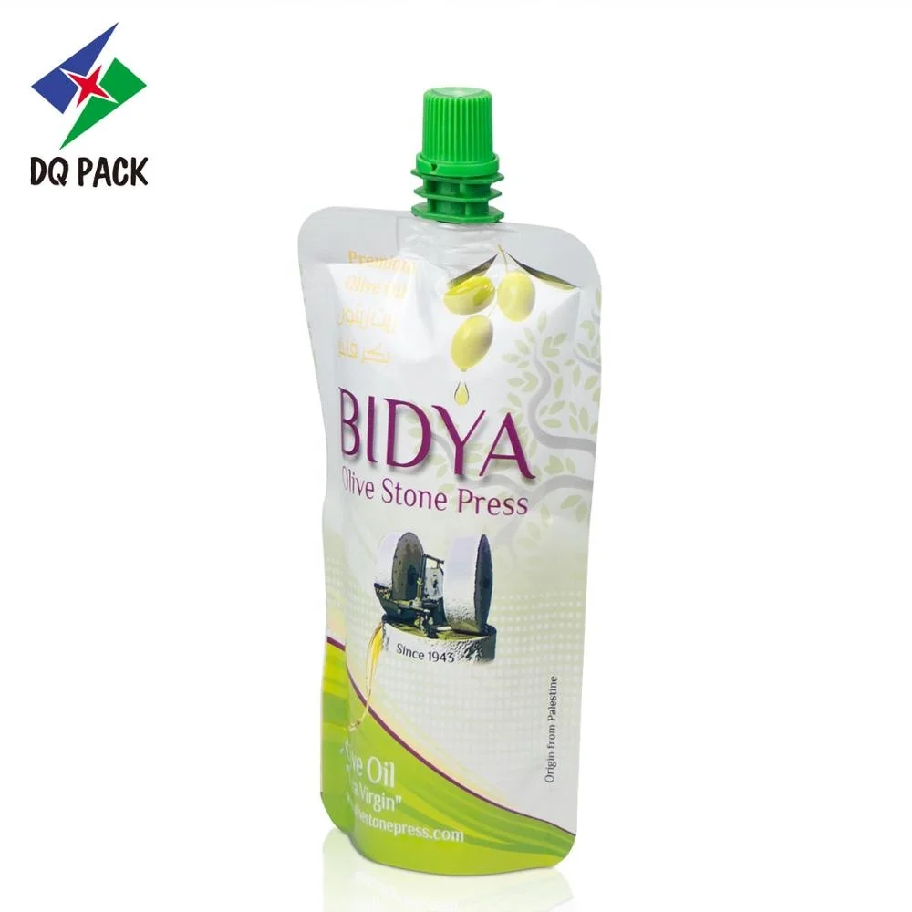Olive oil plastic packaging bag with spout Flexible Packaging For Beverage Liquid