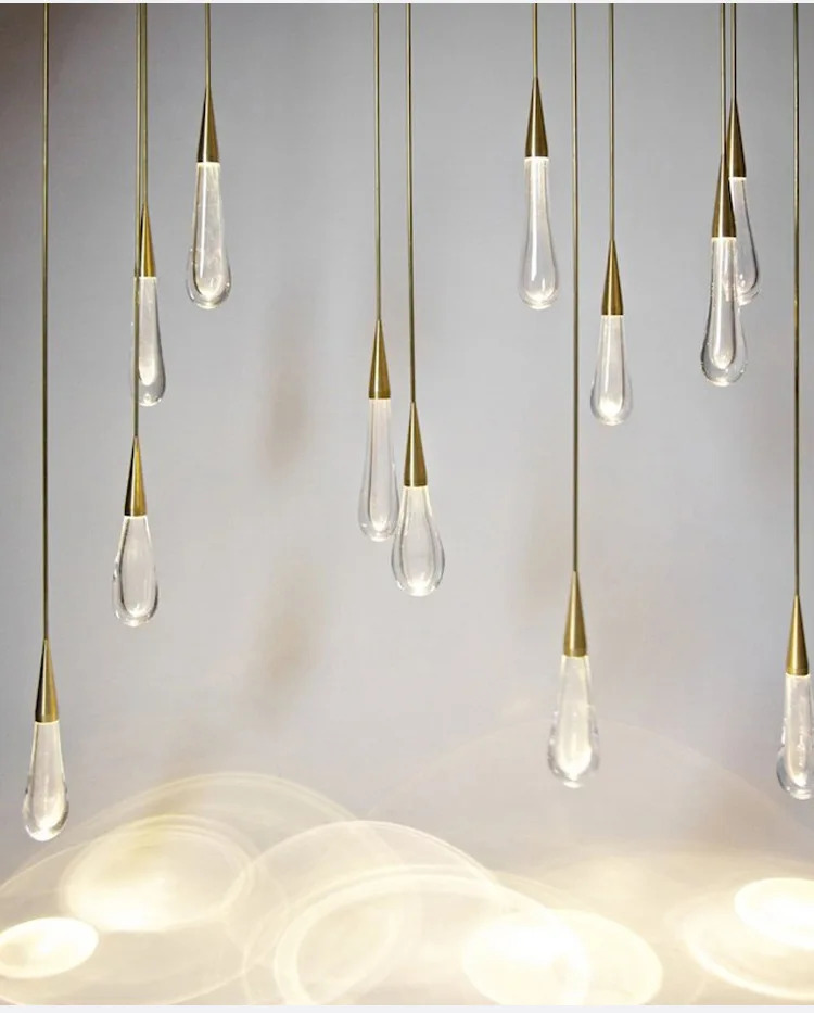 JYL-SJD012 Contemporary lighting hanging lamps crystal chandelier dining room tassel chandelier