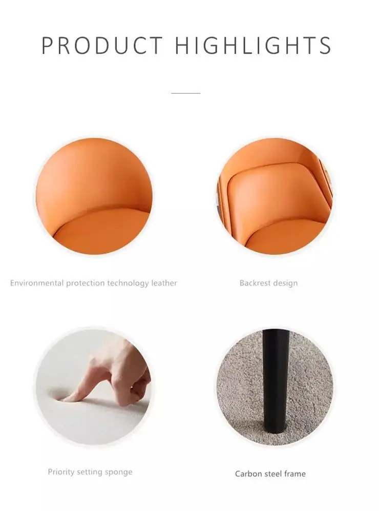 Italian creative light luxury simple home restaurant dining chair
