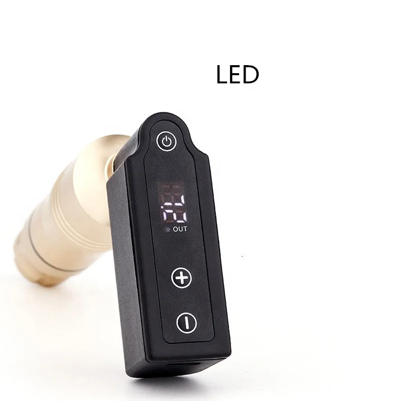 LED Digital Screen Wireless Tattoo Mini Power Supply RCA/DC Connection Available for Tattoo Pen