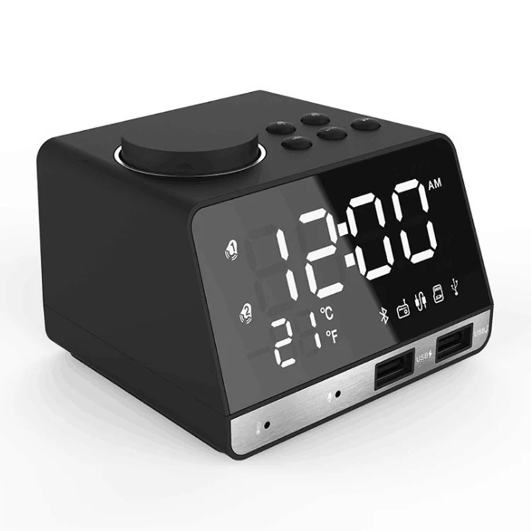 Bt Alarm Clock For Hotels Speaker Creative Digital Music Desk Clock
