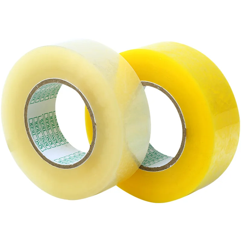 Water-proof No Bubbles Clear Lightly Yellowish Bopp Packing Tape Clear ...