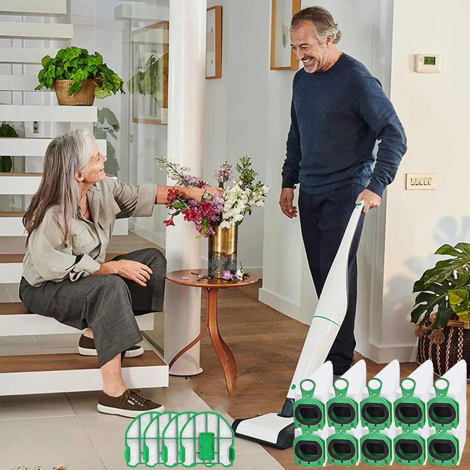 Lot De 12 Sacs D'Aspirateur Pour Vorwerk Kobold Vb100 Vb 100, Sac À Poussière De Rechange Pour