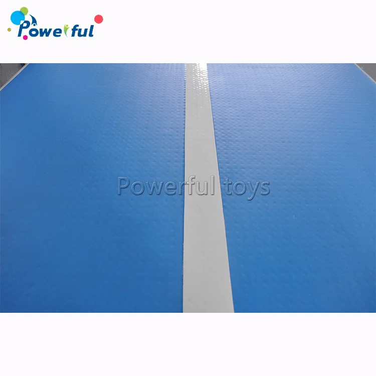 Ready to ship Blue surface white side  Air Track Gymnastics Mat for sale