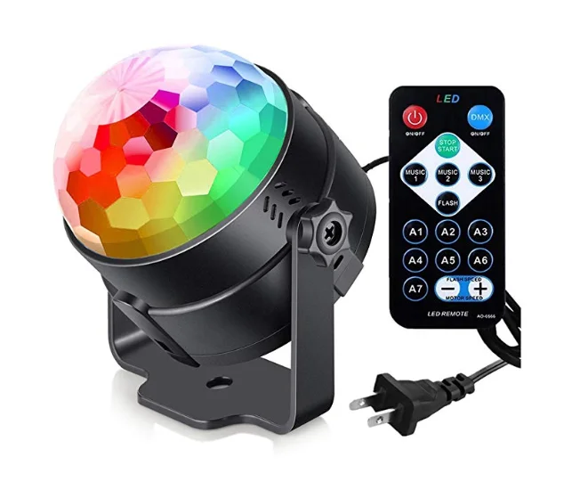 Hot Sale Remote Control Voice Control Dance floor led Stage light RGB Party Light Crystal Magic Ball disco light