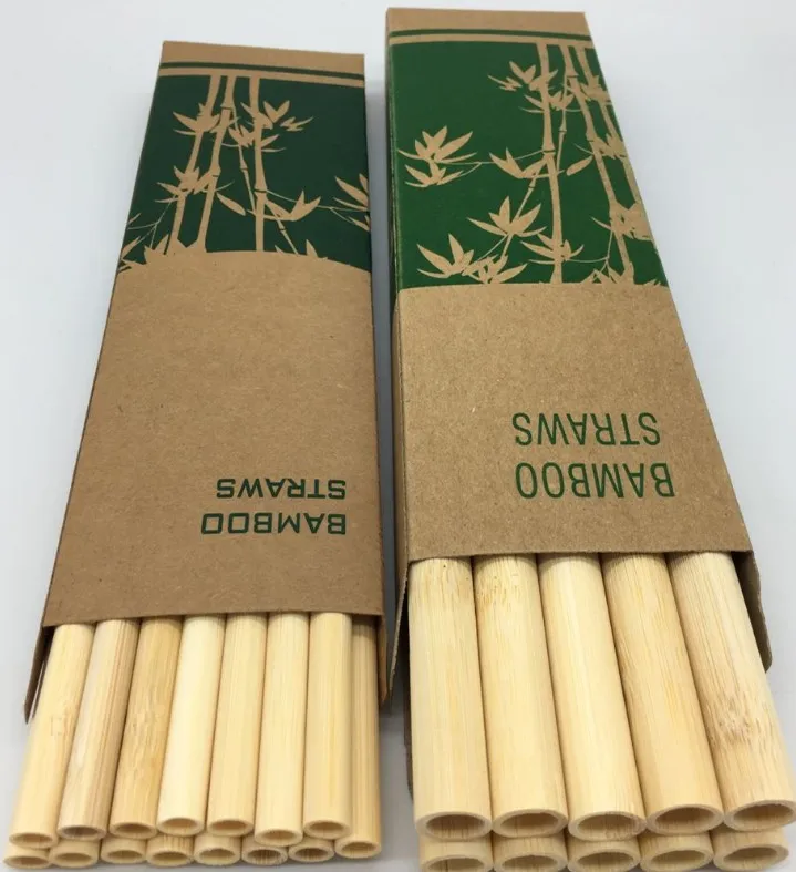 Carbonized Reusable Natural Bamboo Fiber Straw Bubble Tea Bamboo