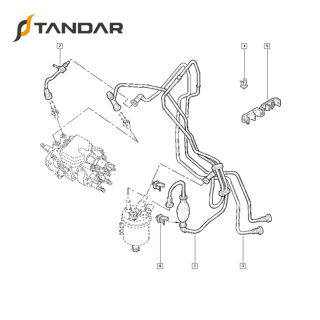 7700113176 Fuel Hose Pipe With Hand Pump For Renault Kango